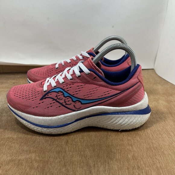 Saucony Endorphin Speed 3 Women Size 7 Pink Blue White Running Shoes Sneakers - Picture 3 of 11